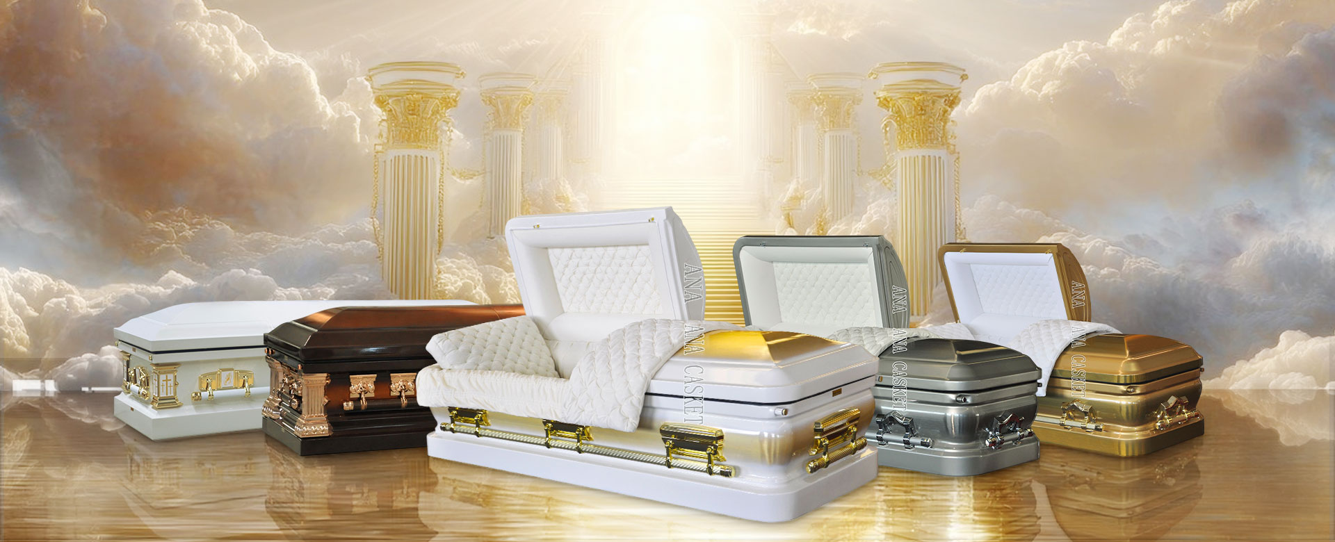 Polish Metal Casket for Professional Funeral Supply
