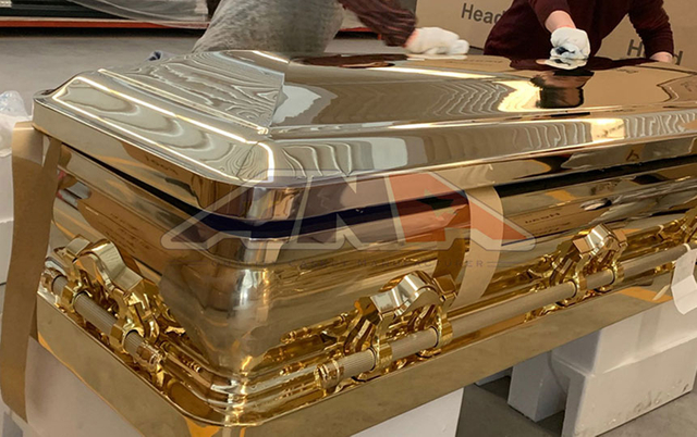 steel coffin and casket