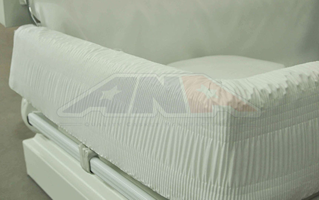 coffin lining/velvet interior